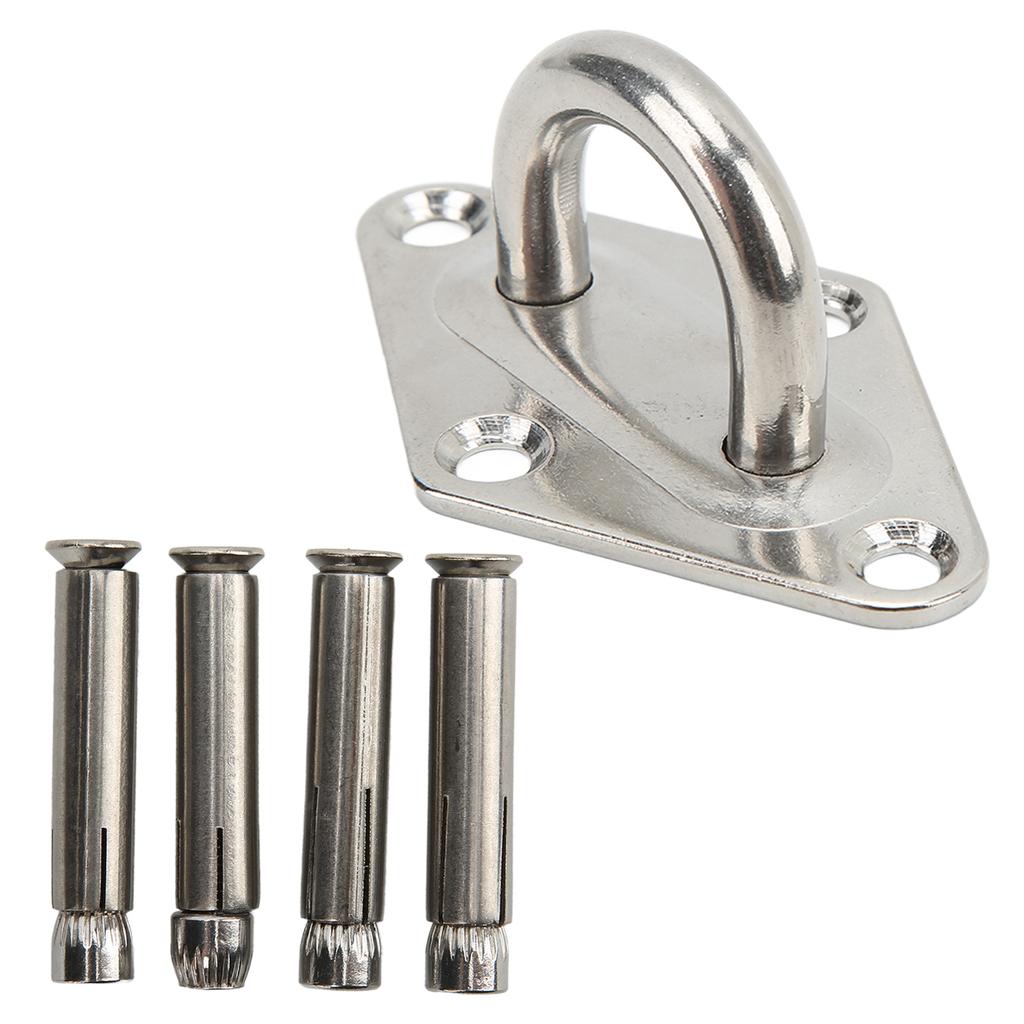 Stainless Steel Ceiling Wall Mount Hook Heavy Duty Anchor Eye Plate for Boat Yoga Swings