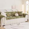 Pastoral Style Cotton and Linen Sofa Blanket Small Flowers Sofa Cover with Skirts Anti-slip Sofas Towel Beds Blankets Funda Sofa