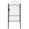 Garden Gate WOERDEN 175 X 100 Cm Steel Gray Lockable