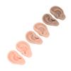 3 Pairs Silicone Ear Model Soft Flexible Ears 3 Colors Artificial Reusable for Practice