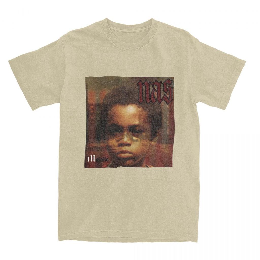 Nas Singer T-Shirt Man Illmatic Album Y2K Basic Cotton T-Shirts Summer O-Neck Trending Tee Shirt Cheap Big Size Tops