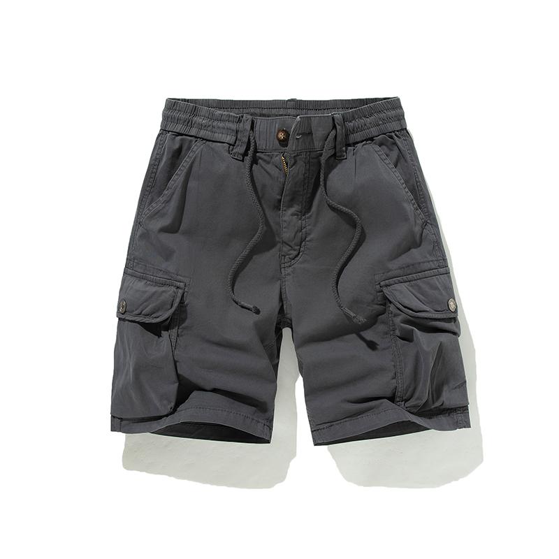 Pantaloncini da Lavoro Uomo Estivi Casual Pantaloni a Cinque Quarti Cotone Puro Larghi Multitasche Pantaloni Versatili