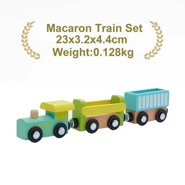Wooden Magnetic Train Car Locomotive Ambulance Fire Truck Wood Railway Accessories fit for Brand Wooden Tracks Toy For Kids