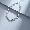 Silver Necklace Heart Pendant Women' Gift for Woman + Bracelet