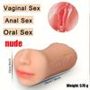 3 In 1 Men's Sex Toys Masturbation Deep Throat Artificial Real Pussy Oral Sex Male Masturbator Oral Sex Realistic Rubber Vagina