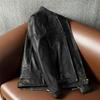 Genuine Leather Motorcycle Jacket Men Vintage Biker Coat Real Cowhide Outerwear