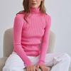 Women's Turtleneck Sweaters Long Sleeve Ribbed Mock Neck Sweater Spring Fall Slim-Fit Basic Layer Knit Pullover Lightweight Underwear Tops for Women