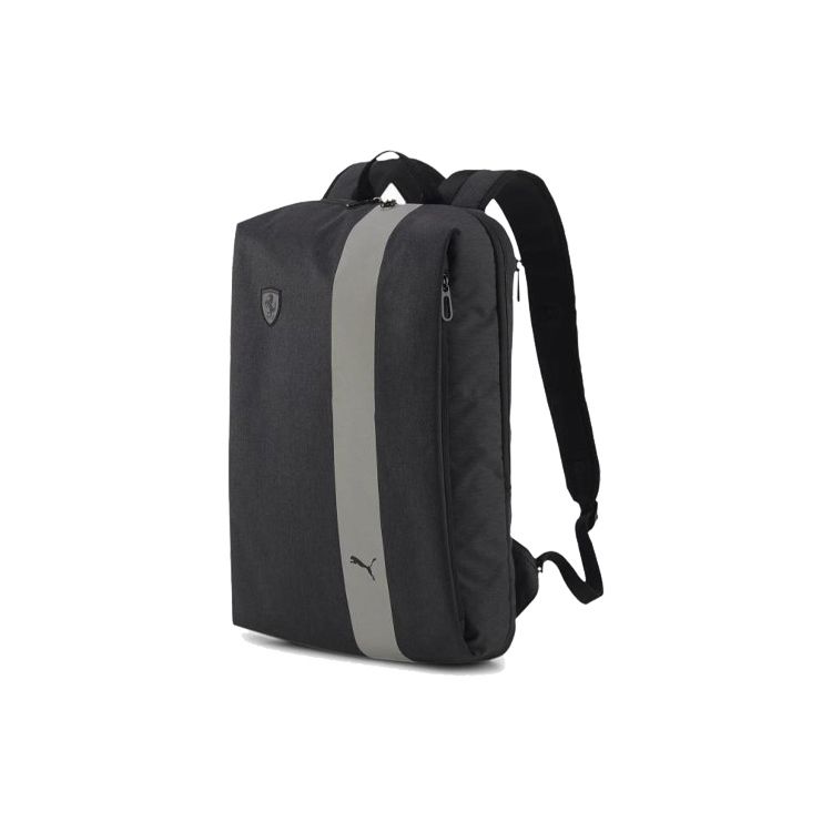 Puma Ferrari Simple Zipper Closure Polyester Backpack Unisex Backpack Black 077327-01 Pure Black