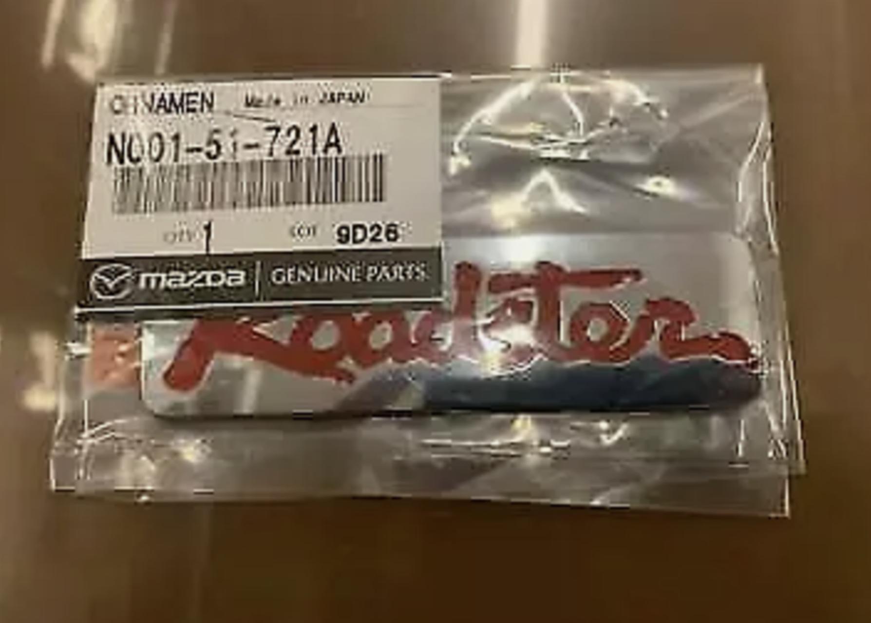 

MAZDA OEM Roadster MX-5 MIATA NA8C EMBLEM Budge Sticker REAR RED JDM