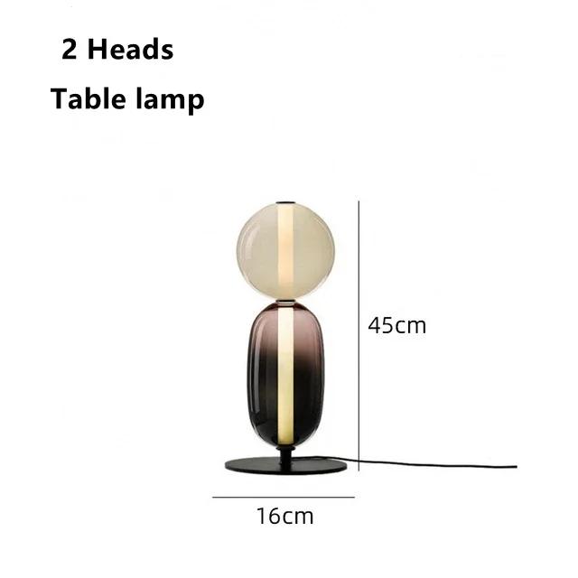 

Скандинавский дизайн, цветная стеклянная настольная лампа для прикроватной тумбочки, столовой, выставочного зала, дома, светодиодного декора, освещения, кабинета Neutral light 4000K
