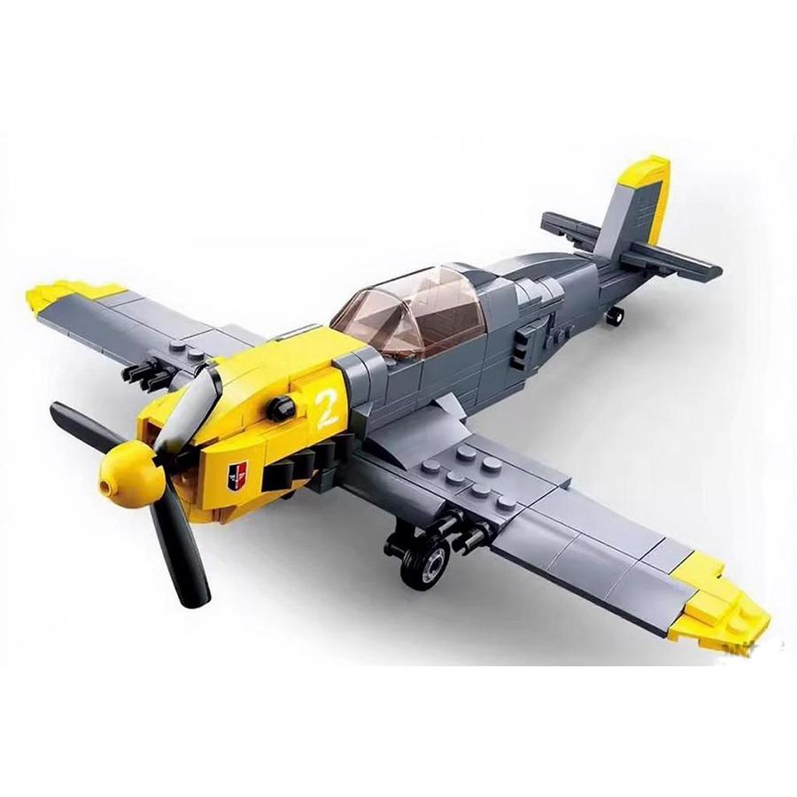 289PCS WW2 Jagdflugzeug Modell Bausteine Set Militärflugzeug Steine Lernspielzeug für Kinder