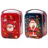 Exquisite Cartoon Christmas Gift Box Tinplate Party Supplies Christmas Candy Box Portable Christmas Decoration Xmas Ornaments
