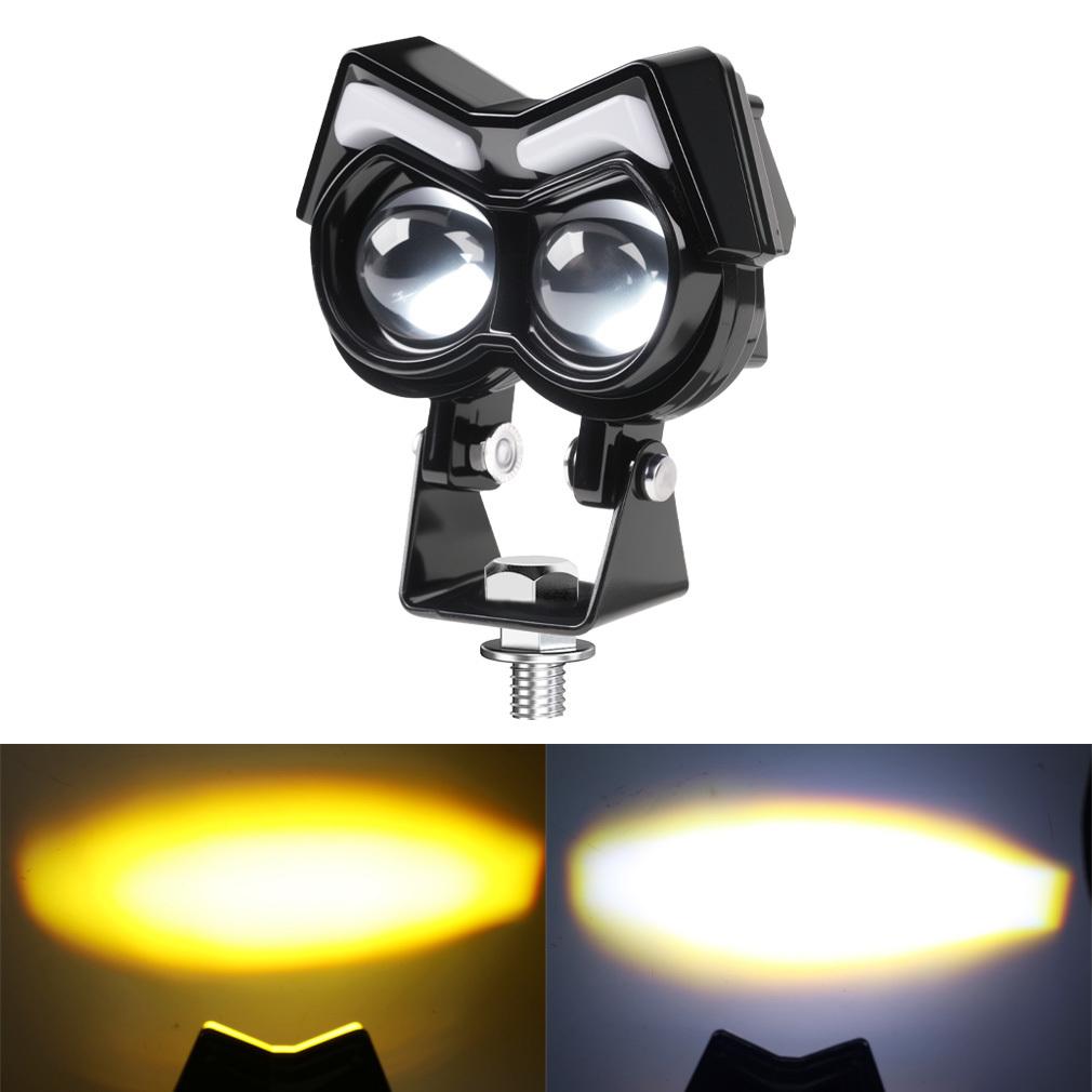 1pc/2Pcs 3inch LED Driving Light Dual Color LED Motorcycle Sportlight Auxiliary Lamp Owl for Truck Offroad 12V 24V