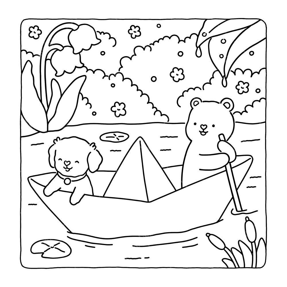 Stress Relief Coloring Book Girl Moments Paperback Montessori Drawing Toy for Adults And Teens