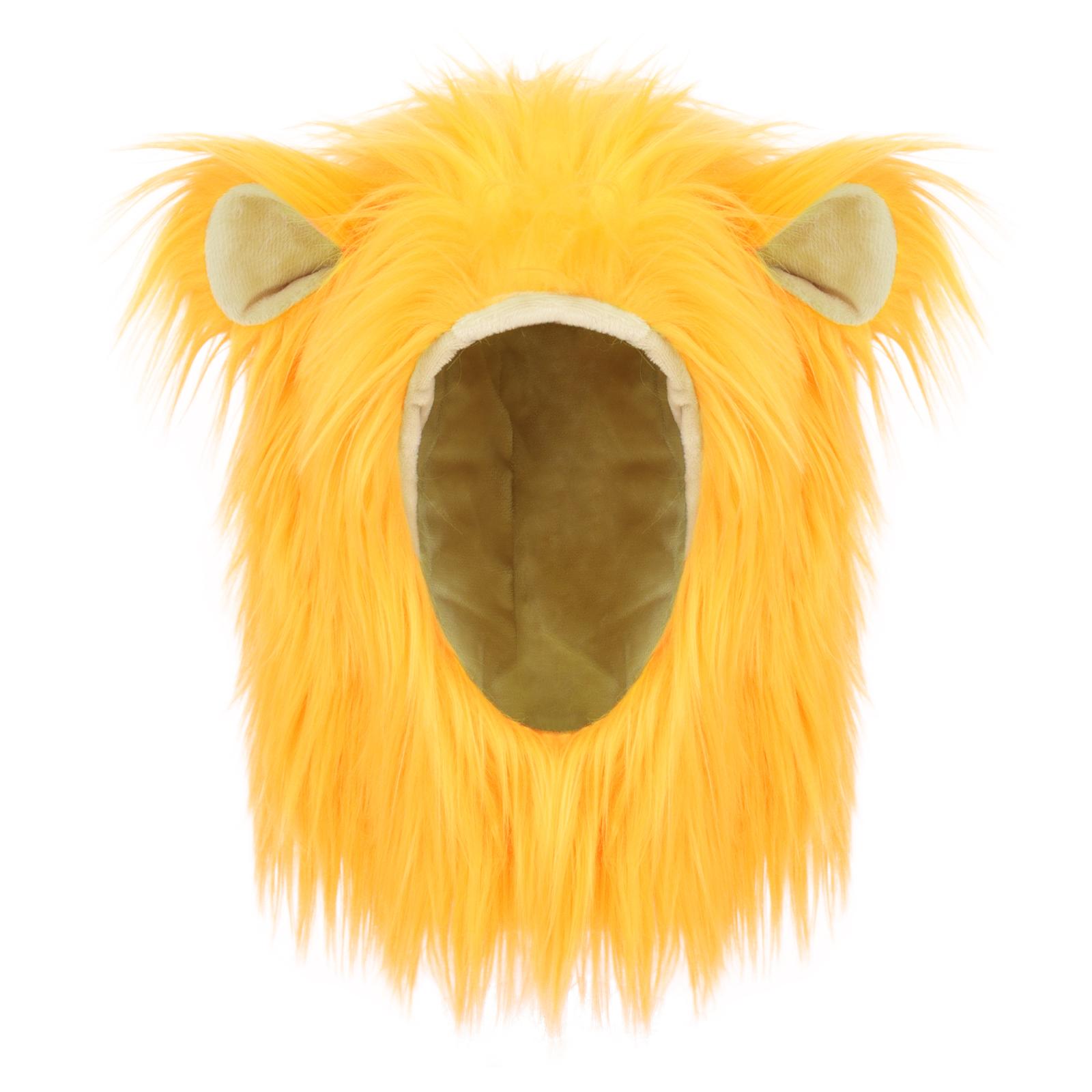 

Furry Animal Lion Hat Faux Fur Fluffy Cute Cap Plush Headwear For Costume Cosplay Head Accessories