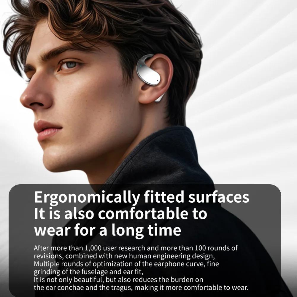 Bluetooth 5.4 AI Translation Earphones Real Time Support 144 Language Wireless Ear-hook Headsets HiFi Noise Reduction Headphones