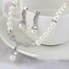 Creatieve Gouden Ketting + 1 Paar Oorbellen Bruiloft Bruids Parel Sieraden Set Voor Vrouwen Dame Vrouwelijk