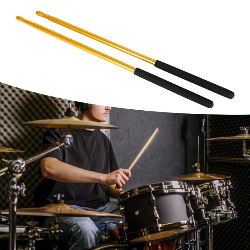 Practical Aluminum Drumsticks 5A Nonslip Drumsticks Musician Drumsticks for Enhancing Grip and Control During Play