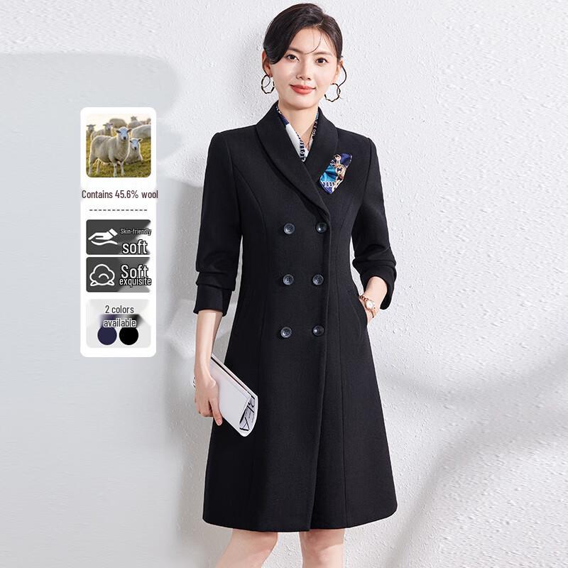 Tluoman Women s Mid-Length Wool Blend Coat 2XL