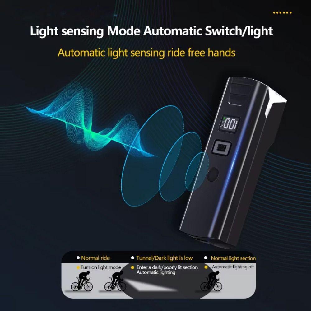 1500mAh Night Bike Headlight Waterproof Road Cycling Light Premium MTB Front Light  Riding