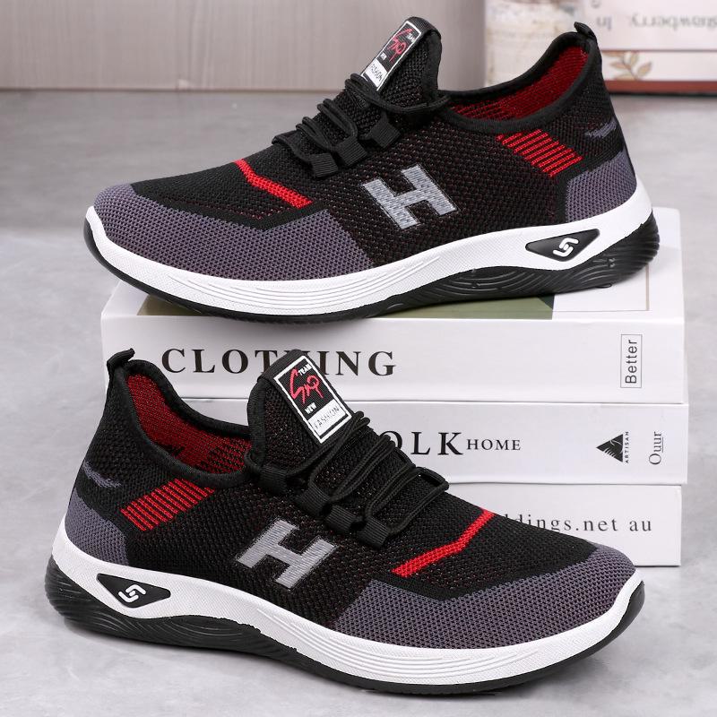 Lässige Wanderschuhe mit weicher Sohle für Herren, atmungsaktive Mesh-Sneaker für Senioren
