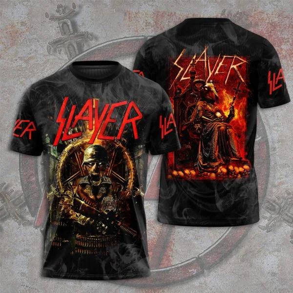 T-shirt alla moda da uomo Rock Band Slayer Stampa 3D T-shirt Uomo Donna Hip Hop Manica Corta Maglietta Oversize Streetwear Top Abbigliamento
