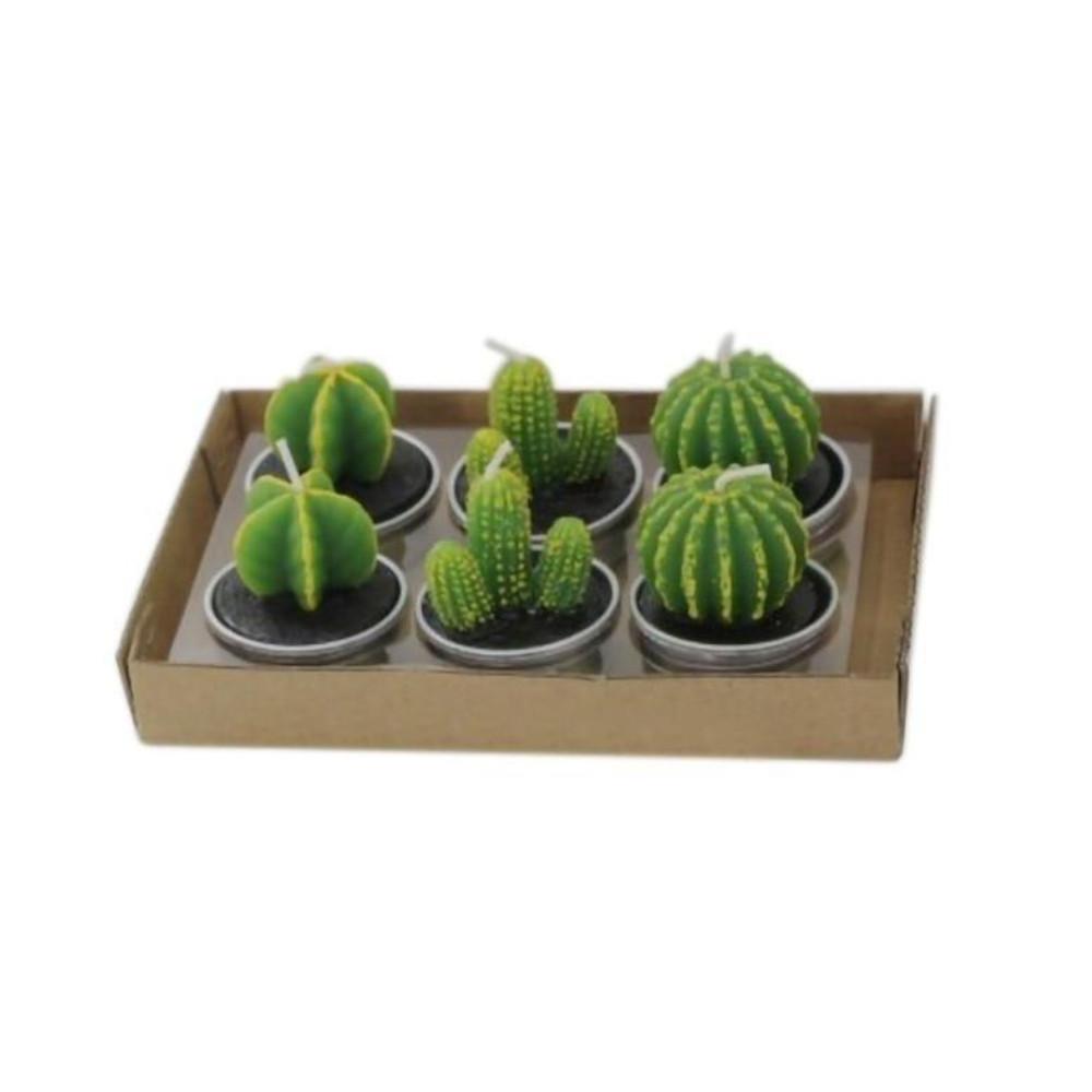 Candles 6Pcs/Set Artificial Cactus Succulent Plant Green Mini Home Dcor