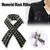 Souvenir Black Badge Pin Black Alloy Badge Accessory  for Funerals and Mourning