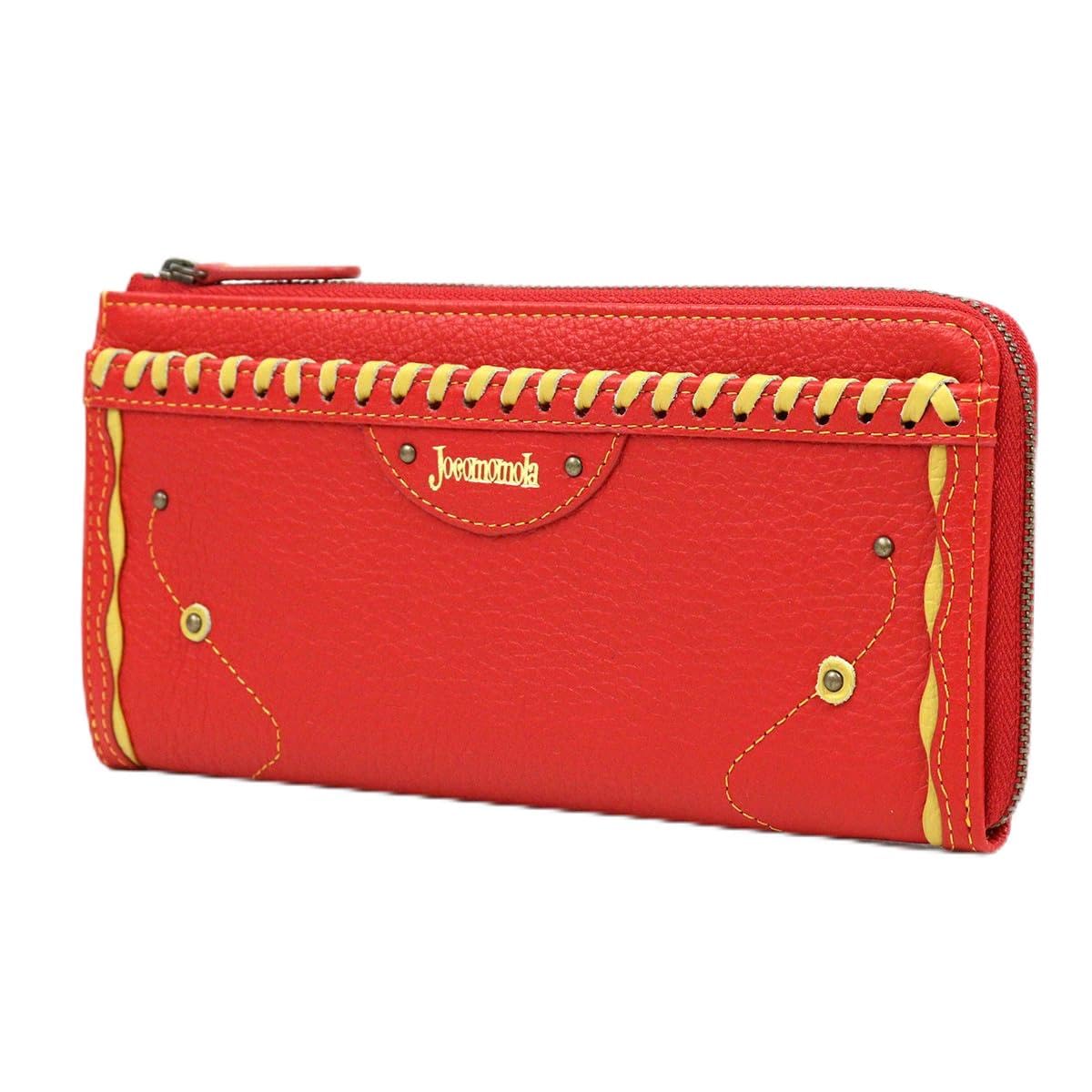 

Hocomomola zipper long wallet leather stitching flower 5380184 [jocomomola] L-shaped (red (30))