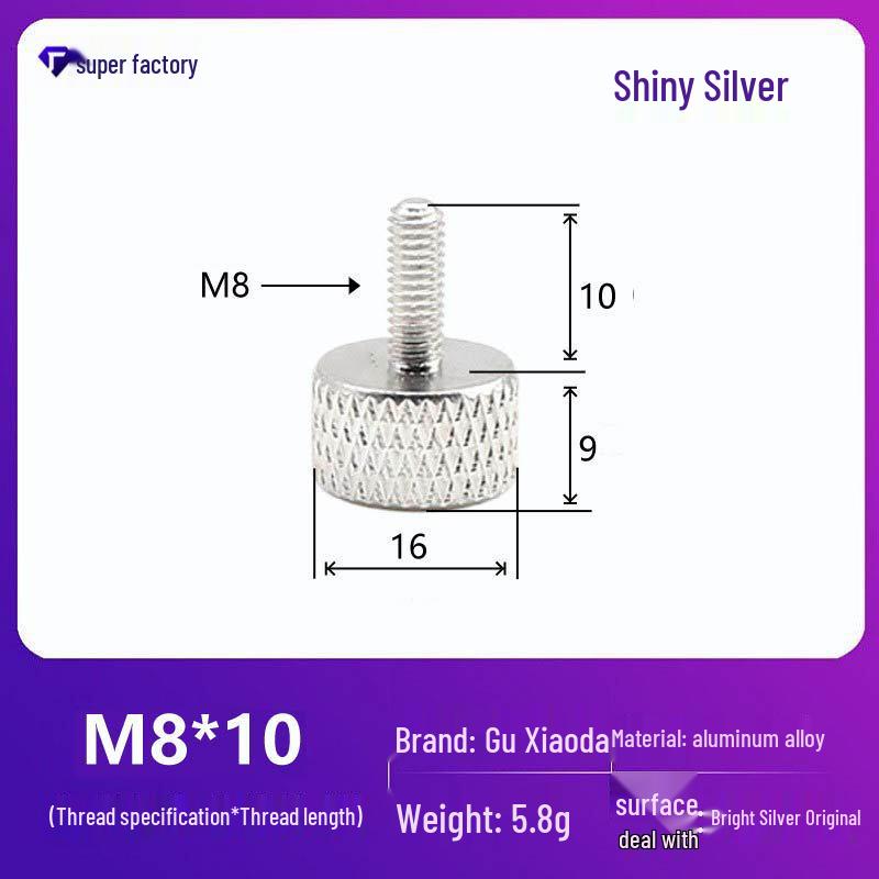 Knurled Aluminum Alloy Hand-Tightening Knob - M3M4M5M6M8 Sizes.