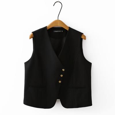 Dámská vesta s V výstřihem bez rukávů, velikost Plus Size, ležérní, do práce, zeštíhlující vesta