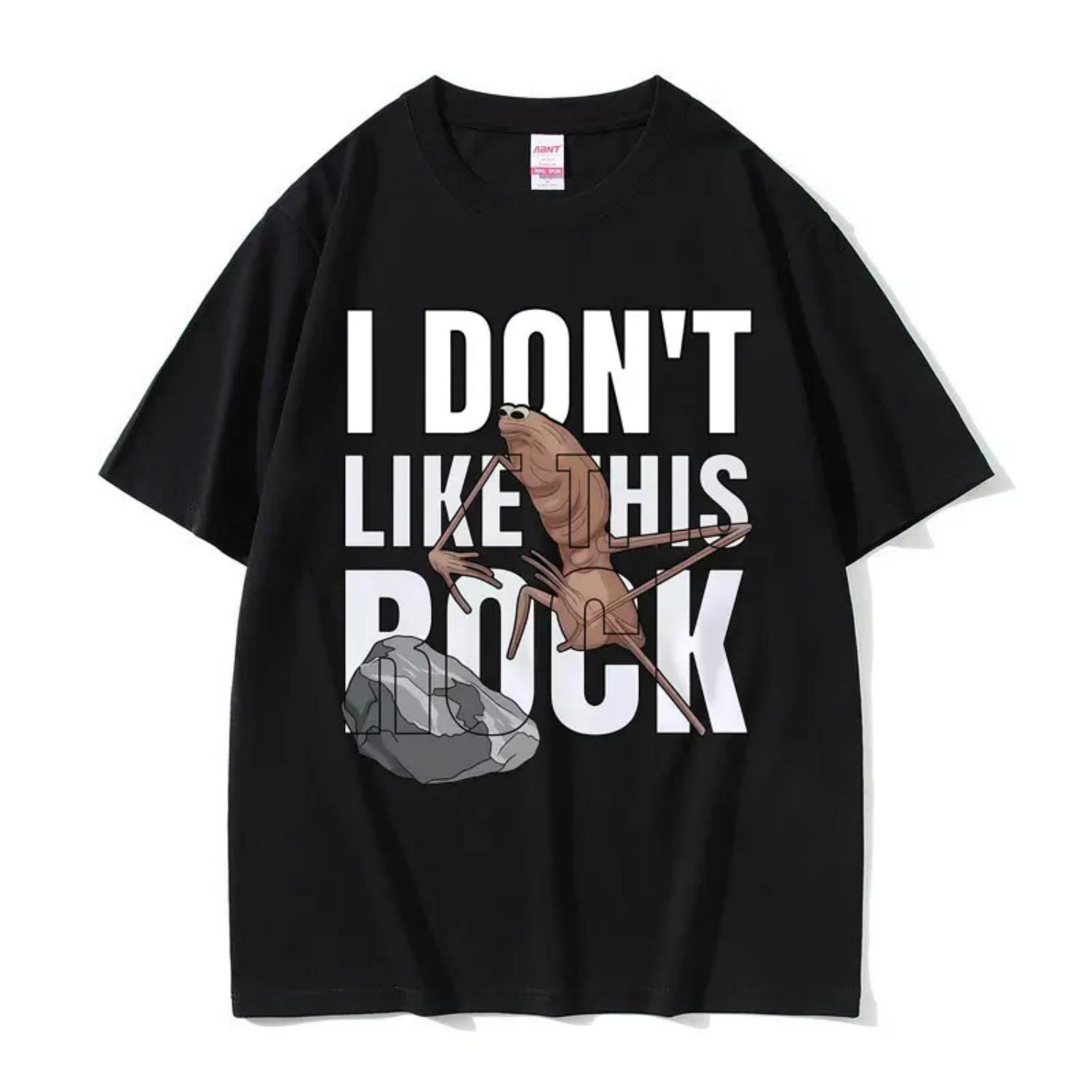 

I Dont Like This Rock T Shirt Marcus The Worm Funny Meme T-shirt Men Women Casual Vintage Cotton T-shirts Oversized Short Sleeve S разноцветный