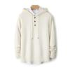 Men's Thick Warm Knit Wool Hoodie - Casual Loose-Fit Sweater for Autumn & Winter