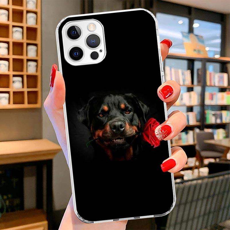 Rottweiler Dog Cover Phone Case For iPhone 16 17 Air 15 14 Pro Max 16E Phone Case 13 Mini 12 11 7 SE 8 Print Pattern Fit Cases 1