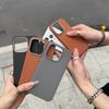 Custodia per telefono in pelle opaca di lusso per iPhone 16 15 14 Plus 13 12 11 Pro Max XS Max XR Protezione dell'obiettivo Custodia in silicone antiurto
