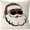 Christmas Pillowcase Linen Print Elk Snowman Home Decoration Sofa Cushion Cover