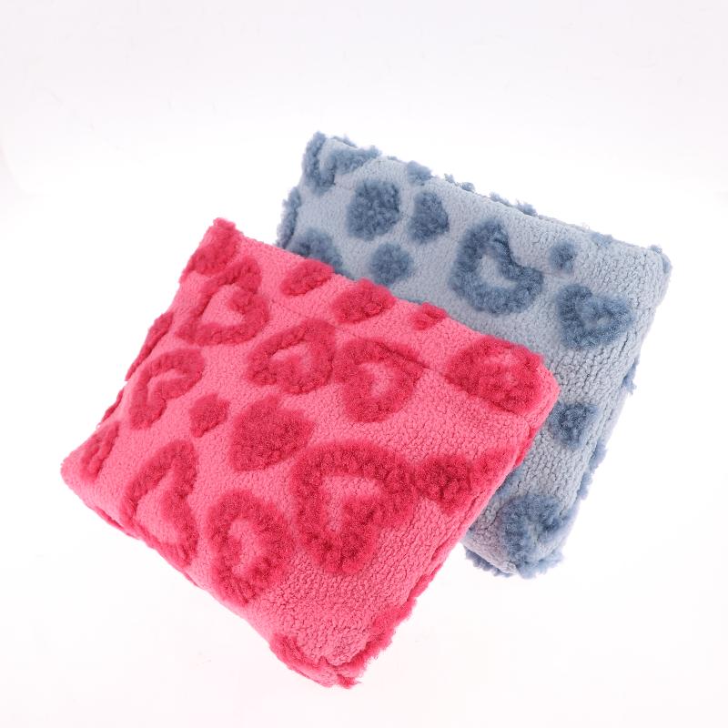 Plush Cute Love Makeup Bag Portable Skincare Product Lipstick Storage Bag Hand-Held Inner Bag Korean Brush Pencil Cases