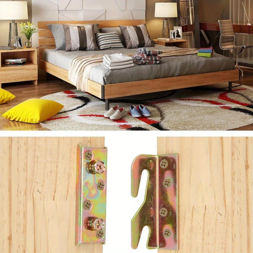 4 Stück Bettgitterhalterungen Ultra-Robust und Langlebig Einfache Installation ohne Zapfen Rutschfeste Bettgestellstütze Inklusive Schrauben für bequeme Montage