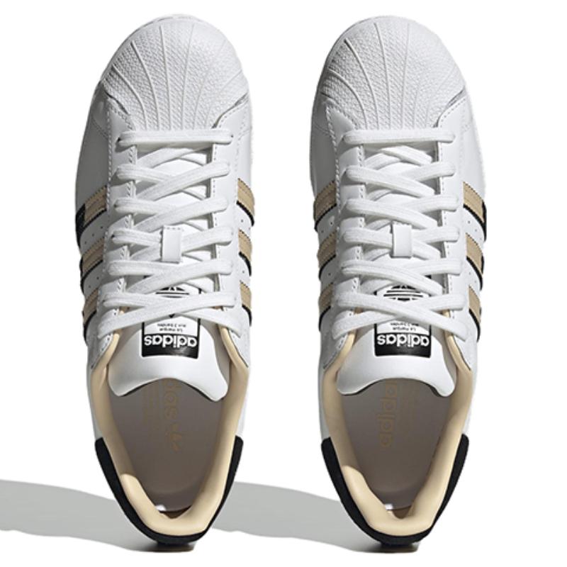 adidas Superstar Cloud White Sand Strata Core Black Sneakers HQ2166