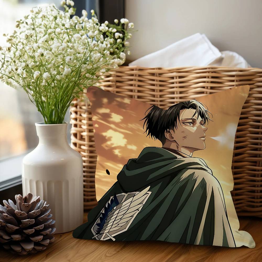L-Levi Ackerman Pillow Cover Sofa Cushion Cover Home Room Decoration Children Gift