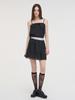 Etmont Slip Button Lace Mini Dress Black