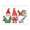 Holiday Glass Clings Christmas Gnome Static Window Sticker, PVC Waterproof Clings, Cartoon Festive Party Supplies Decals, Cute Faceless Dwarf Stickers