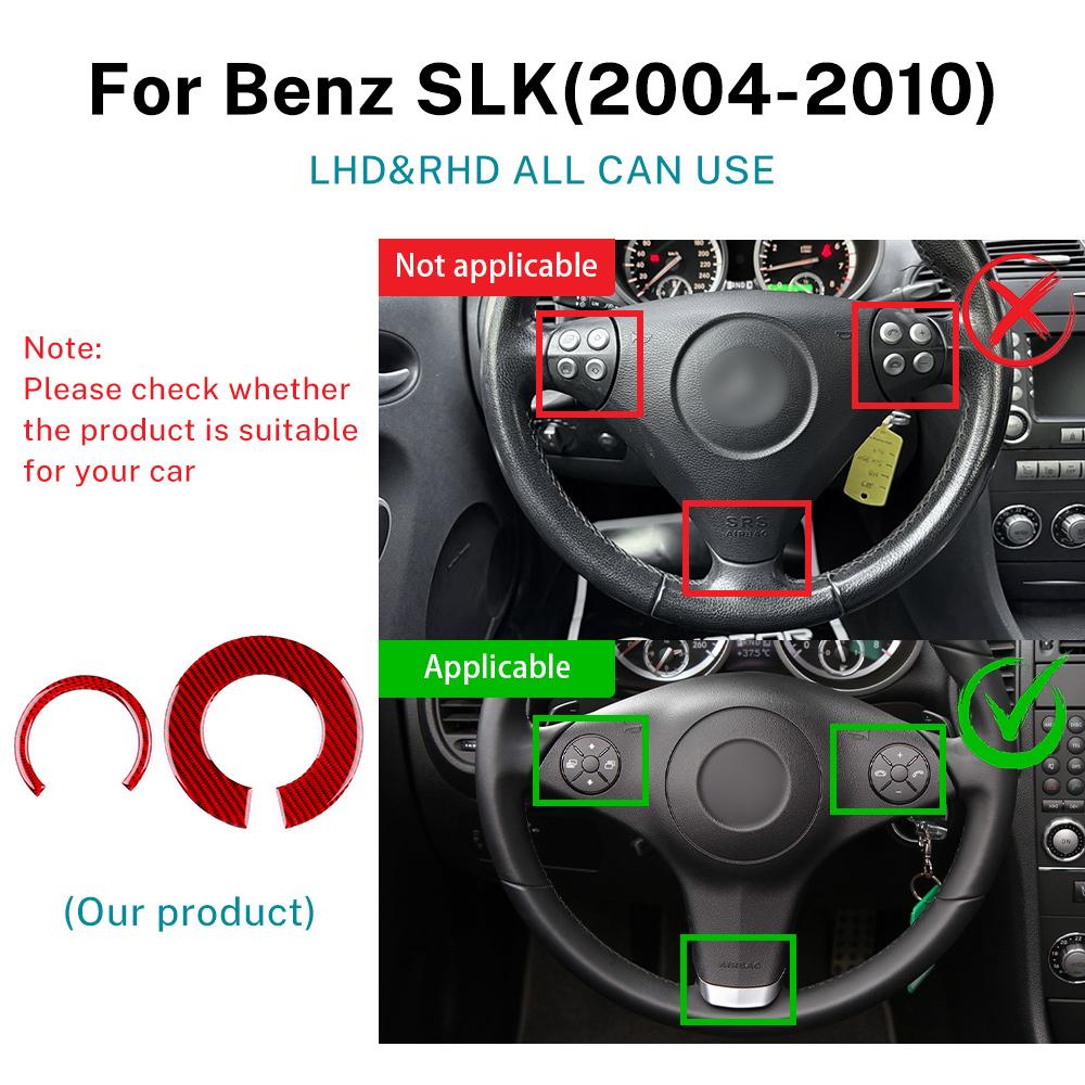 Interieur-Aufkleber im Carbonfaser-Stil für Mercedes Benz SLK R171 (2004-2010) - Armaturenbrett, Tür, Mittelkonsolen-Zierleisten-Aufkleber