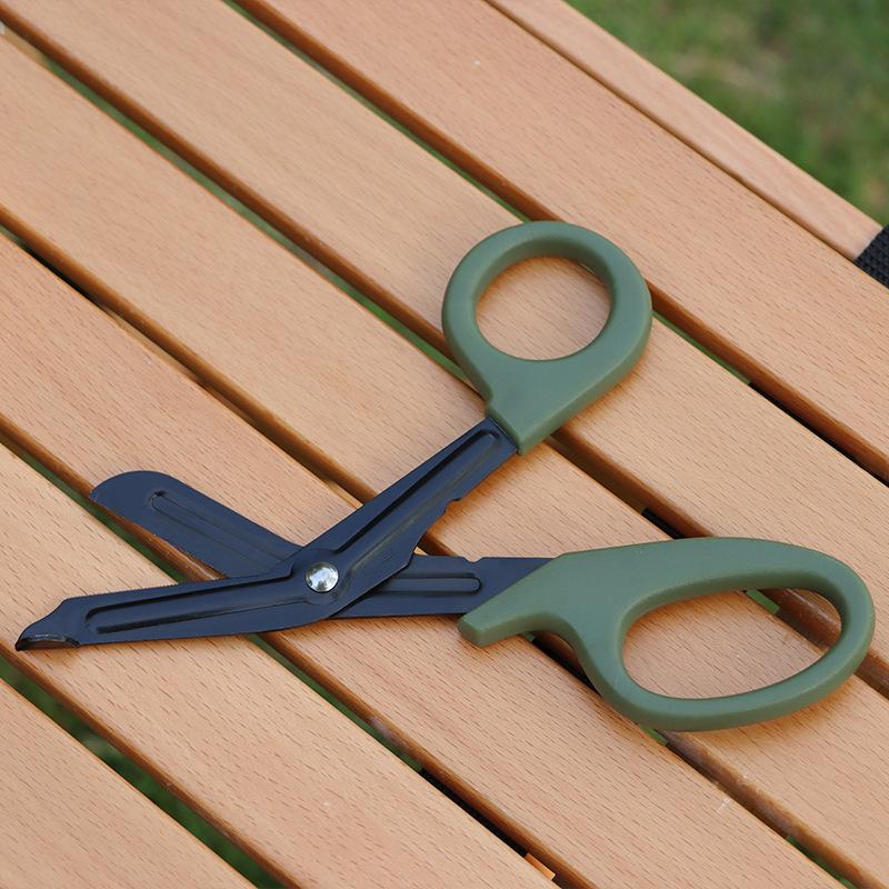 Outdoor Scissors Survival Tools Sawtooth Scissors Canvas Scissors