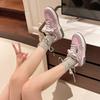 Ladies Sneakers Women Casual Summer Shoes Women Fashion Mesh Breathable Lace Up Sneakers Women Thick Sole Walking Designer Shoes