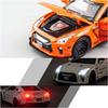 1/32 skala Nissan GTR Diecast bilmodell leketøy, tilbaketrekkende leketøy med lyd og lys for barn Småbarn Gutter Jenter Gavesamling