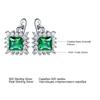 Gica Gem 925 Sterling Silber grünes Quadrat Vintage heißer Verkauf Ohrstecker für Frauen feines Temperament hochwertiger Schmuck Geschenk zum Muttertag
