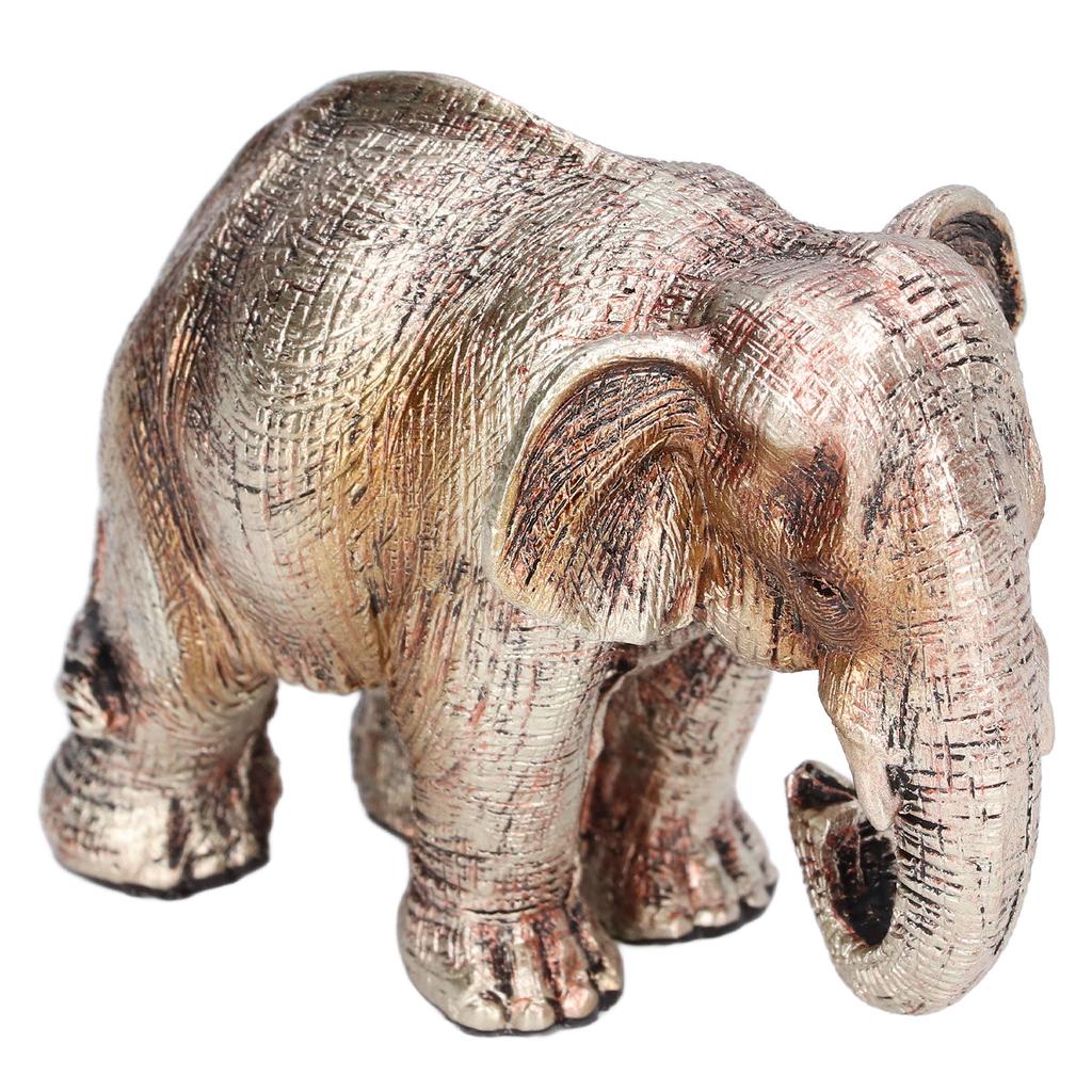 Elephant Statue Synthetic Resin Retro Style Exquisite Workmanship Elegant Cute Elephant Decoration FigurineType B