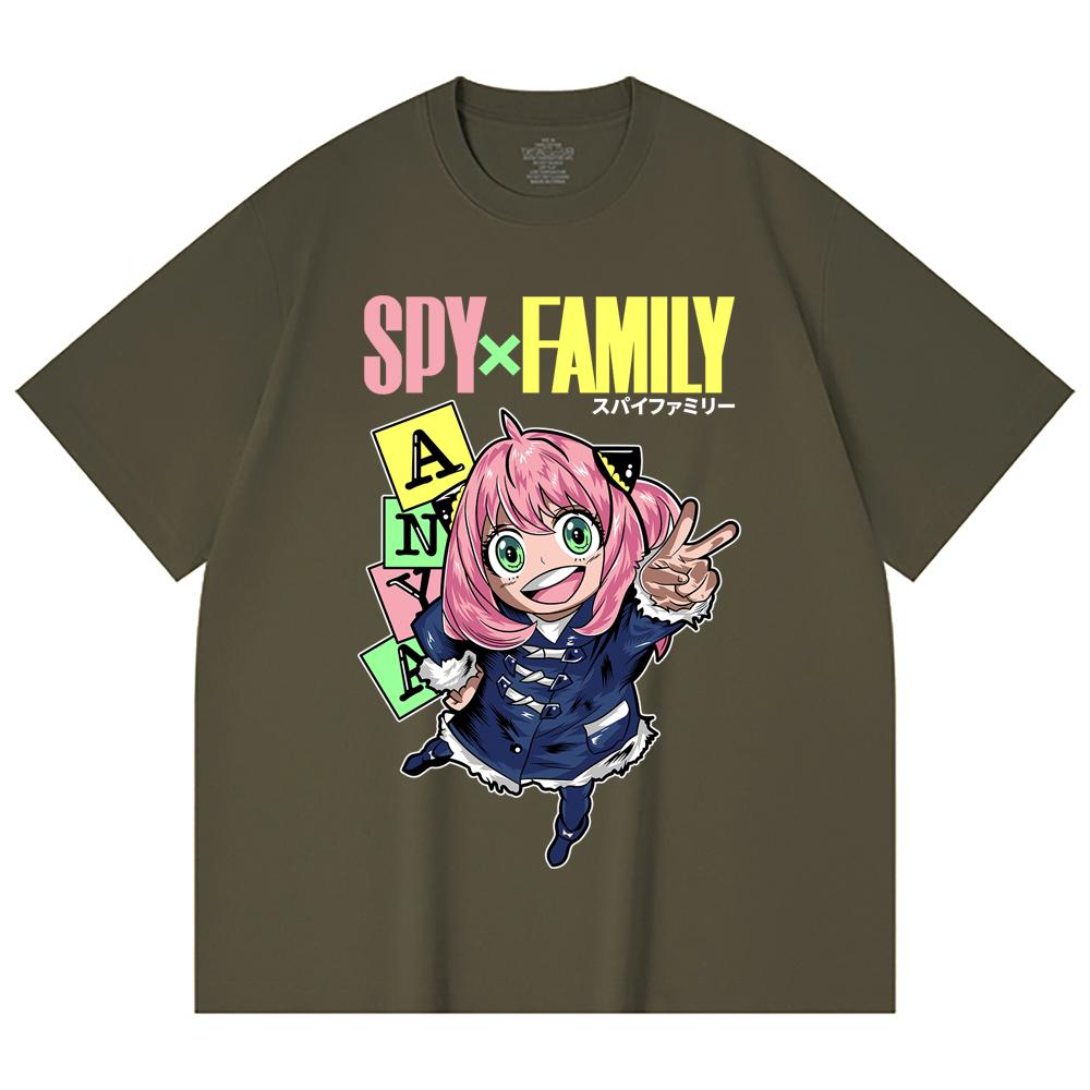230 Gsm 100% Cotton Spy Family V5 Anya Print Unisex Heavy Cotton T Shirt