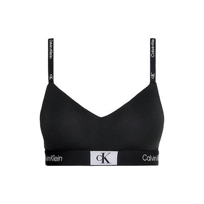 CK96 Series Light Lined Bralet Letter Print V Neck Bra Women Underwear Black 000QF7218EUB1